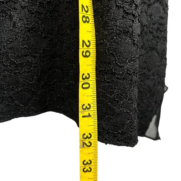 Peter Nygard Dress Black Womens Size M Black Lace Mini Witchy Whimsigoth Tunic - Picture 5 of 8